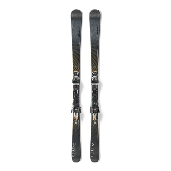 Nordica Wms Belle 72 Ski - Black/Gold 168