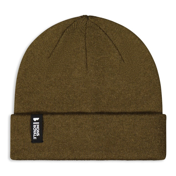 Mons Royale McCloud Beanie - Dark Olive