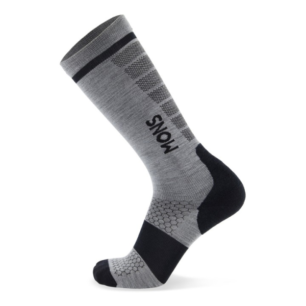 Mons Royale Pro Lite Snow Socks - Grey Marl L