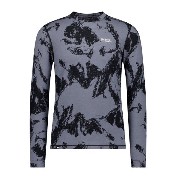 Mons Royale Cascade LS - Mtn Pixel Grey L
