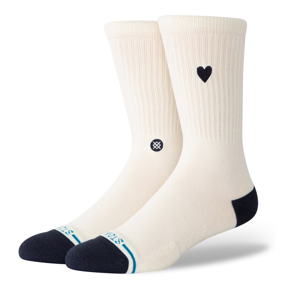 Stance Heart Crew Socks - Canvas S